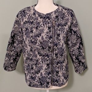 NWT Sabine zip-up blazer jacket fully lined size L